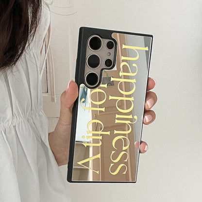 Happiness Lettering Mirror Bumper Case (鏡面殼) (3色)