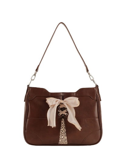 Ovuni Bustier Ribbon Bag - Chocolate Brown