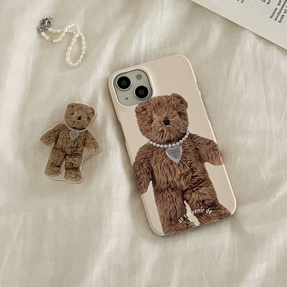 Teddy Souvenir Pendant Phone Case (Hard 普通硬殼) (2色)