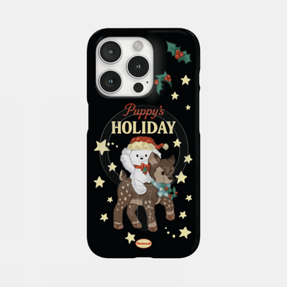 Puppys Holiday Ride Phone Case (Hard/Card Storage/Magsafe)