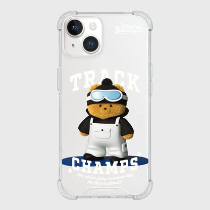 Snowboarder Gummy Phone Case (Clear/Tank Clear/Clear Card Storage)