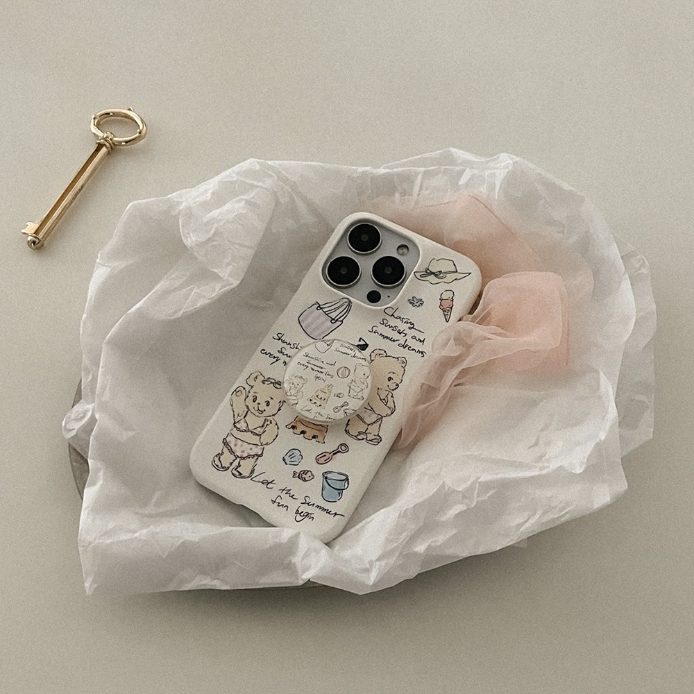 Summer Bear Phone Case (Hard/Card Storage/Magsafe) (2色)