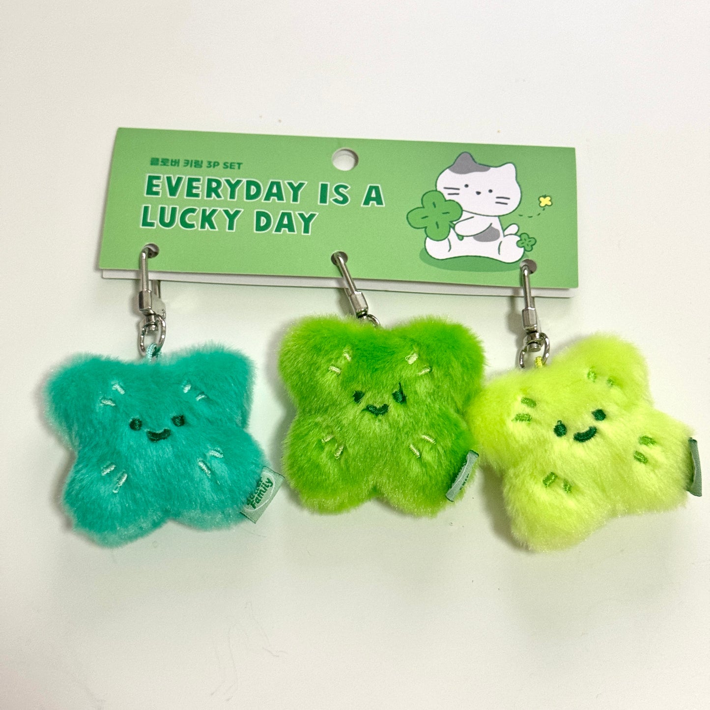 【現貨95折】Butter Shop Clover Keyring 3P Set