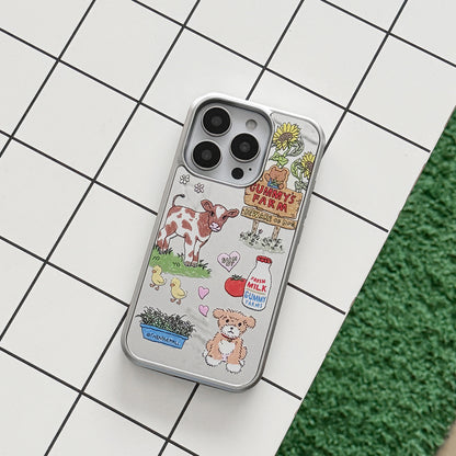 Gummys Farm Drawing Pattern Phone Case (Mirror silver bumper case)