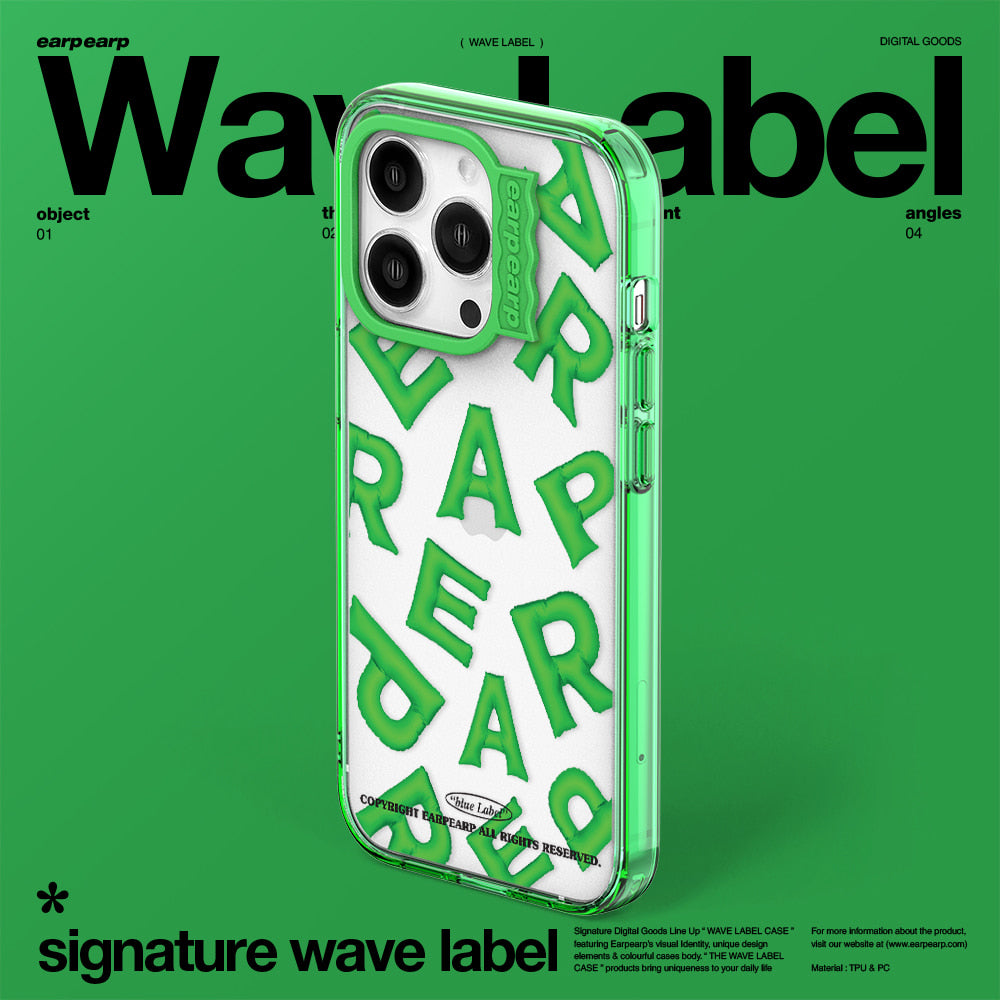 ALPHABET BALLOON-GREEN (Wave Label Clear Case)