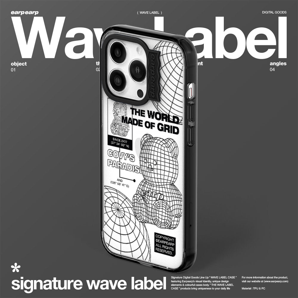 GRID FACO-BLACK (Wave Label Clear Case)