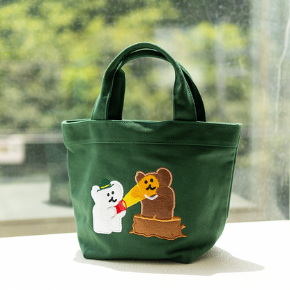 Dinotaeng Bobo In The Woods Canvas Bag - 2 Colors