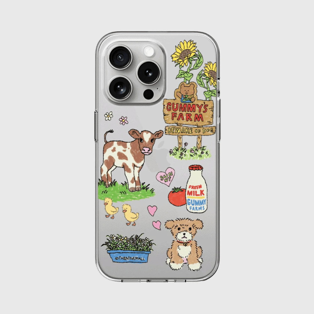 Gummys Farm Drawing Pattern Phone Case (Clear 透明殼)