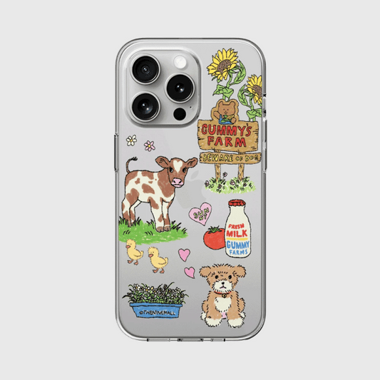 Gummys Farm Drawing Pattern Phone Case (Clear 透明殼)