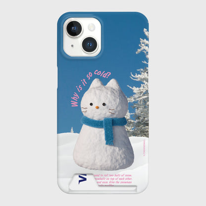 Hey Cat Snowman Phone Case (Hard/Card Storage)