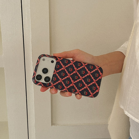 Vintage Cherry Pattern Phone Case (Hard/Card Storage/Magsafe)