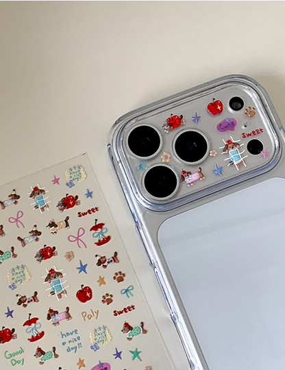Earliner Camera Film Sticker Set_Apple Puppy 鏡頭貼+貼紙