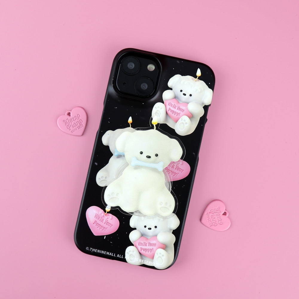 Puppy Candle Pattern Phone Case (Hard/Card Storage)