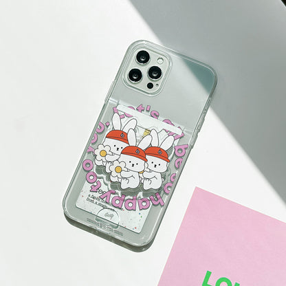 557 Happy Bunny W (Card Pocket Jelly Case 透明插卡款)