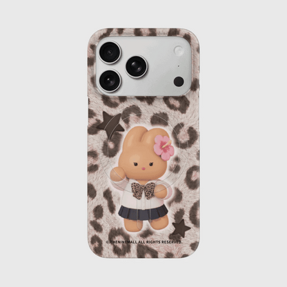 Leopard Gyaru Windy Phone Case (Hard/Card Storage/Magsafe)