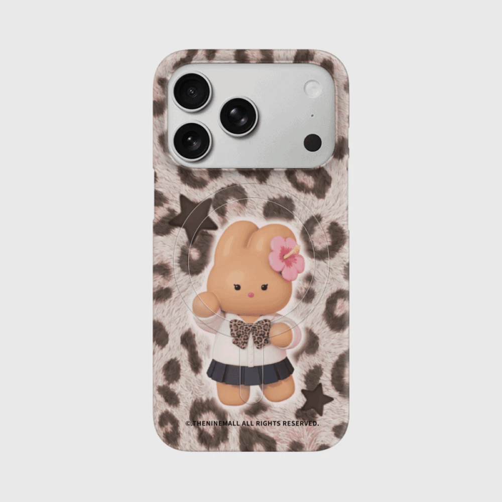 Leopard Gyaru Windy Phone Case (Hard/Card Storage/Magsafe)