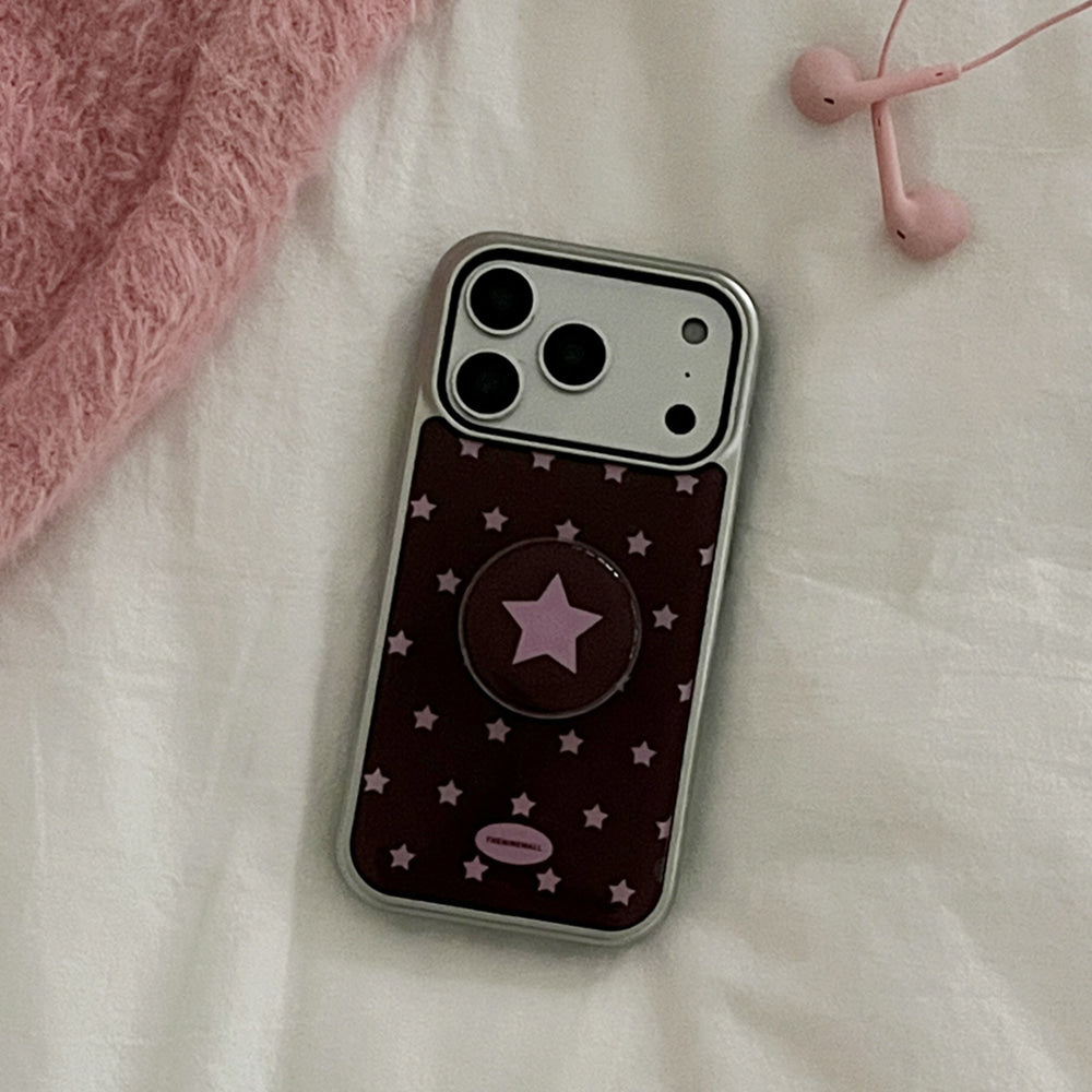 Star Sprinkle Phone Case (Silver bumper)