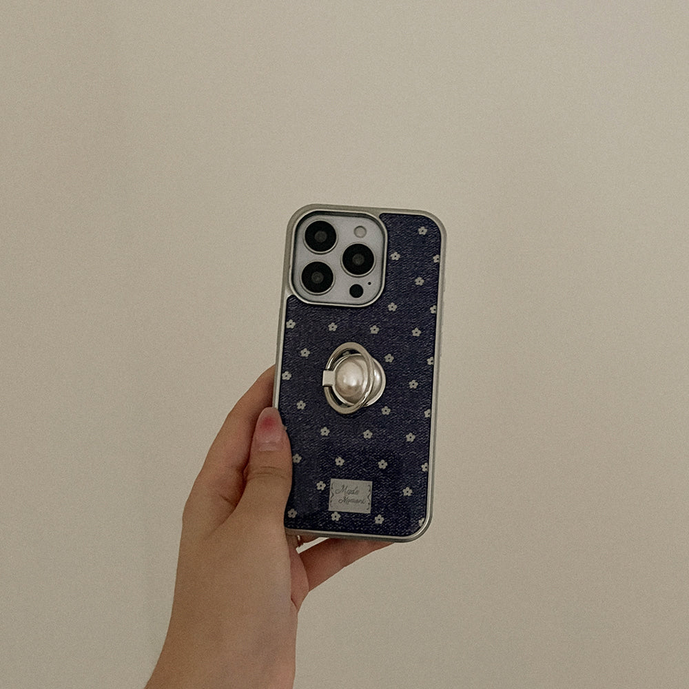 【Set】Denim Bloom (Silver Bumper Case)+指環扣