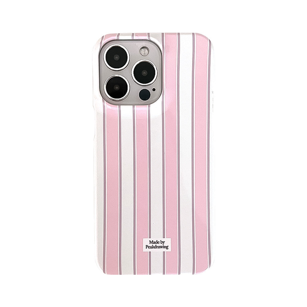 Peakdrawing Candy pink stripe hard case