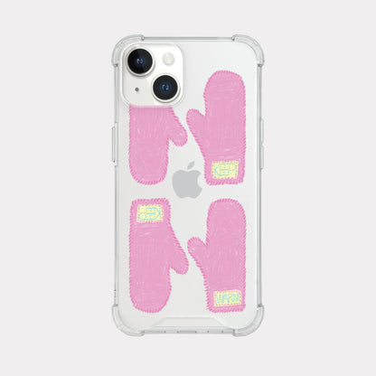 Keep Warm Mittens Phone Case (Clear/Tank Clear/Clear card storage)