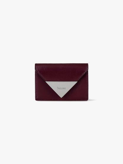 Fennec Crinkle Triangle Triple Wallet - Deep cherry