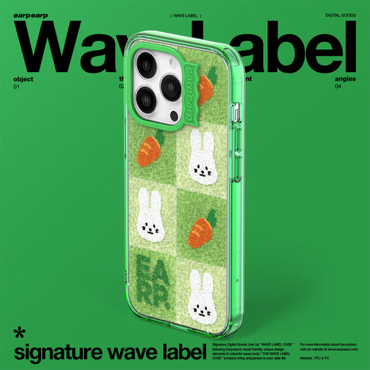 CHECKER BOARD CARROT POPO-GREEN (Wave Label Clear Case)