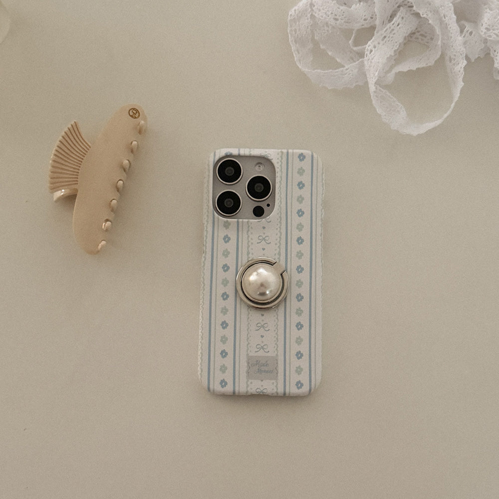 Sweet Ribbon Stripe Phone Case (Hard/Card Storage/Magsafe)