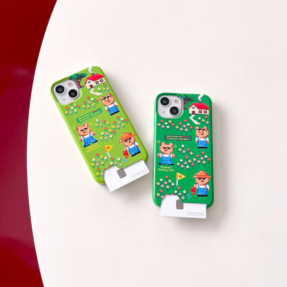 Pixel Farmer Gummy Phone Case (Hard/Card Storage) (2色)