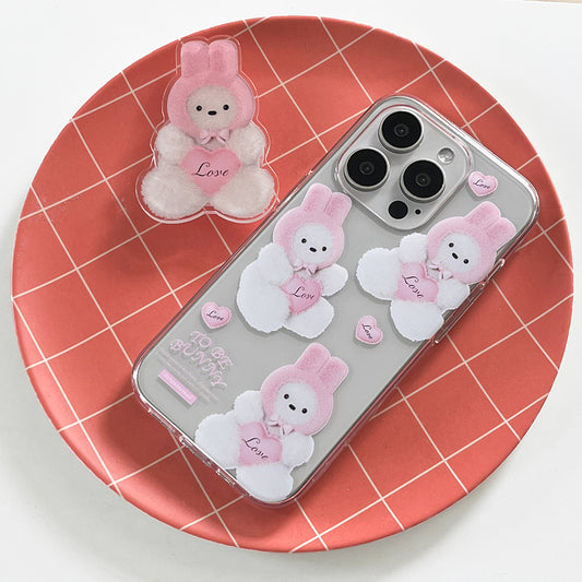 Pattern Bunny Puppy Phone Case (Clear/Tank Clear/Clear Card Storage)