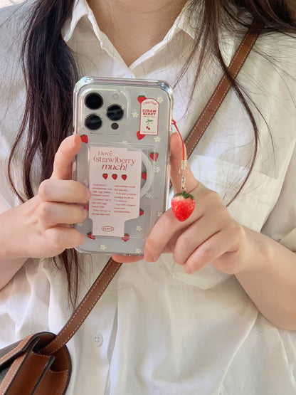 【加購價】Olivet Strawberry Pattern Clear/Magsafe Case