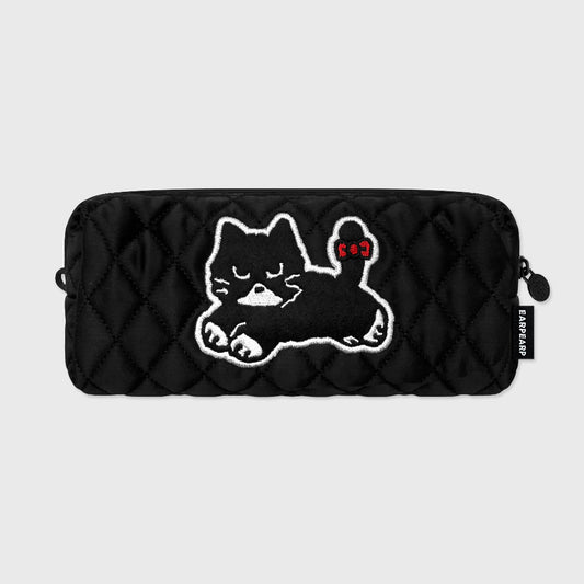 BLACK QUILTING MELO-BLACK PENCIL CASE