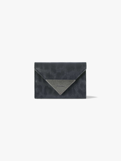 Fennec Matt Triangle Wallet - Leopard Navy