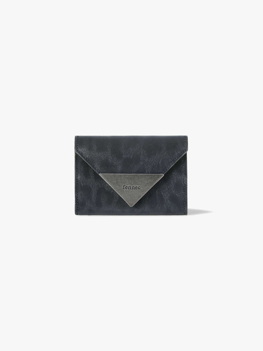 Fennec Matt Triangle Wallet - Leopard Navy