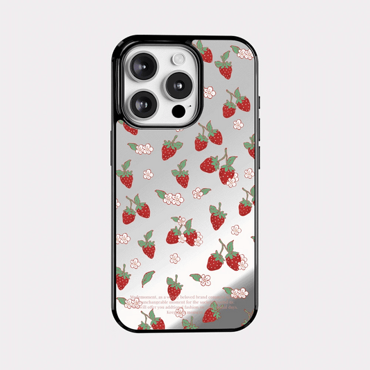 Sweet Straw Pattern Mirror Bumper Case (鏡面殼)
