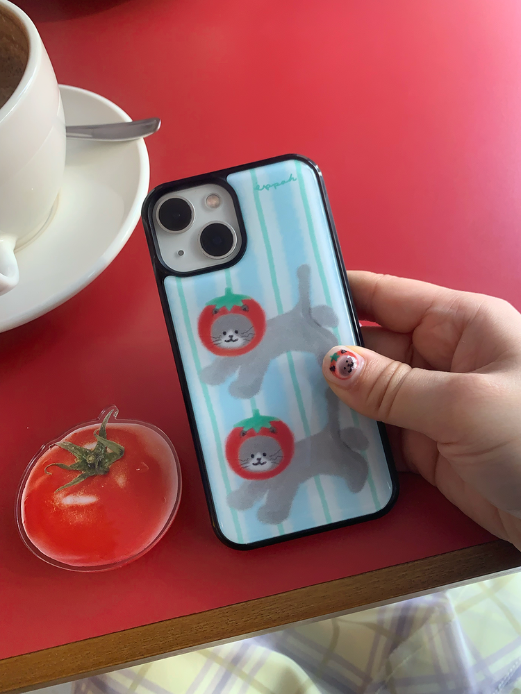 Eppah Tomato Cat Case (Epoxy bumper/Glass/Magsafe)