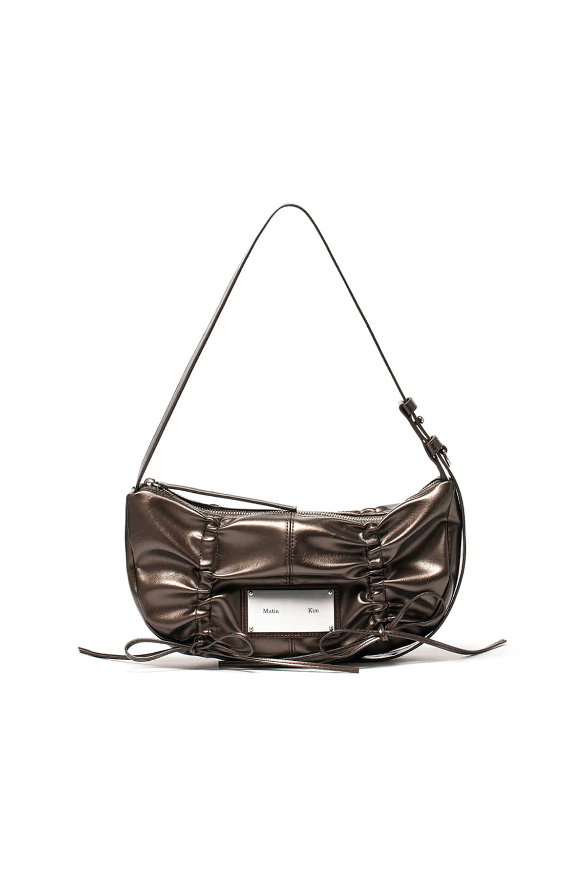 MATIN KIM HALF SHIRRING RIBBON ROUND BAG (6色)