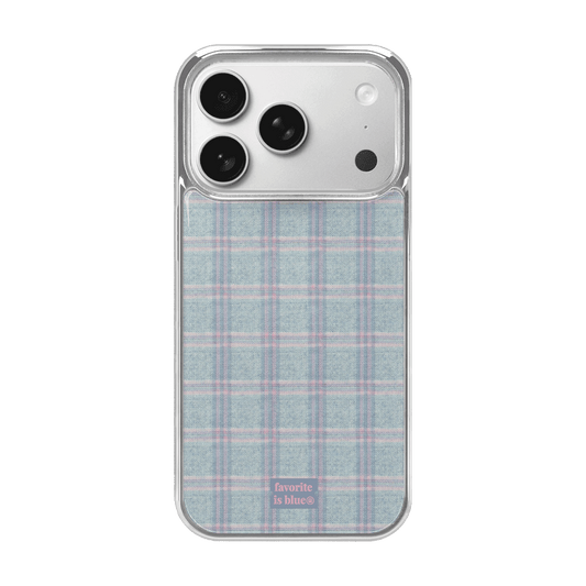 Midmaly Blue Blush Phone Case (Silver Bumper)
