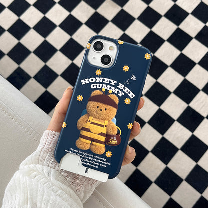 Honey Bee Gummy Phone Case (Hard/Card Storage) (2色)