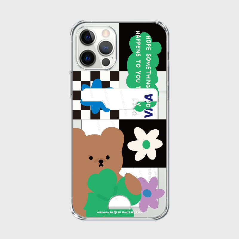 537 Clover Bear (Card Pocket Jelly Case 透明插卡款)