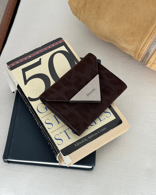 【現貨95折】Fennec Matt Triangle Wallet - Leopard Brown