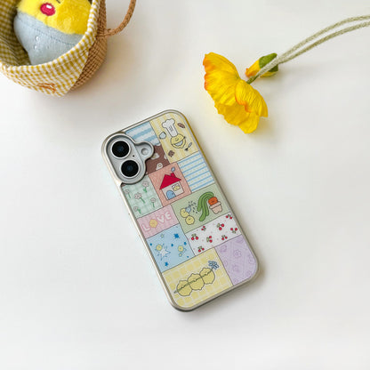 Second Morning Patch Work Case (Glass Silver Bumper)