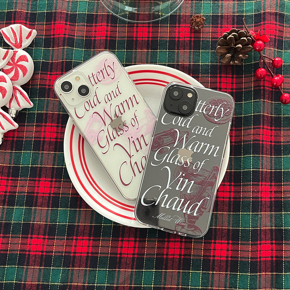 Glass Of Vin Chaud Phone Case (Clear/Tank Clear/Clear card storage)