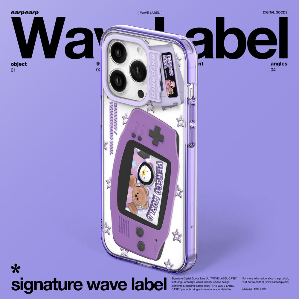 【EARP EARP X PENGSOO】PENGCO ARCADE-PURPLE (Wave Label Clear Case)