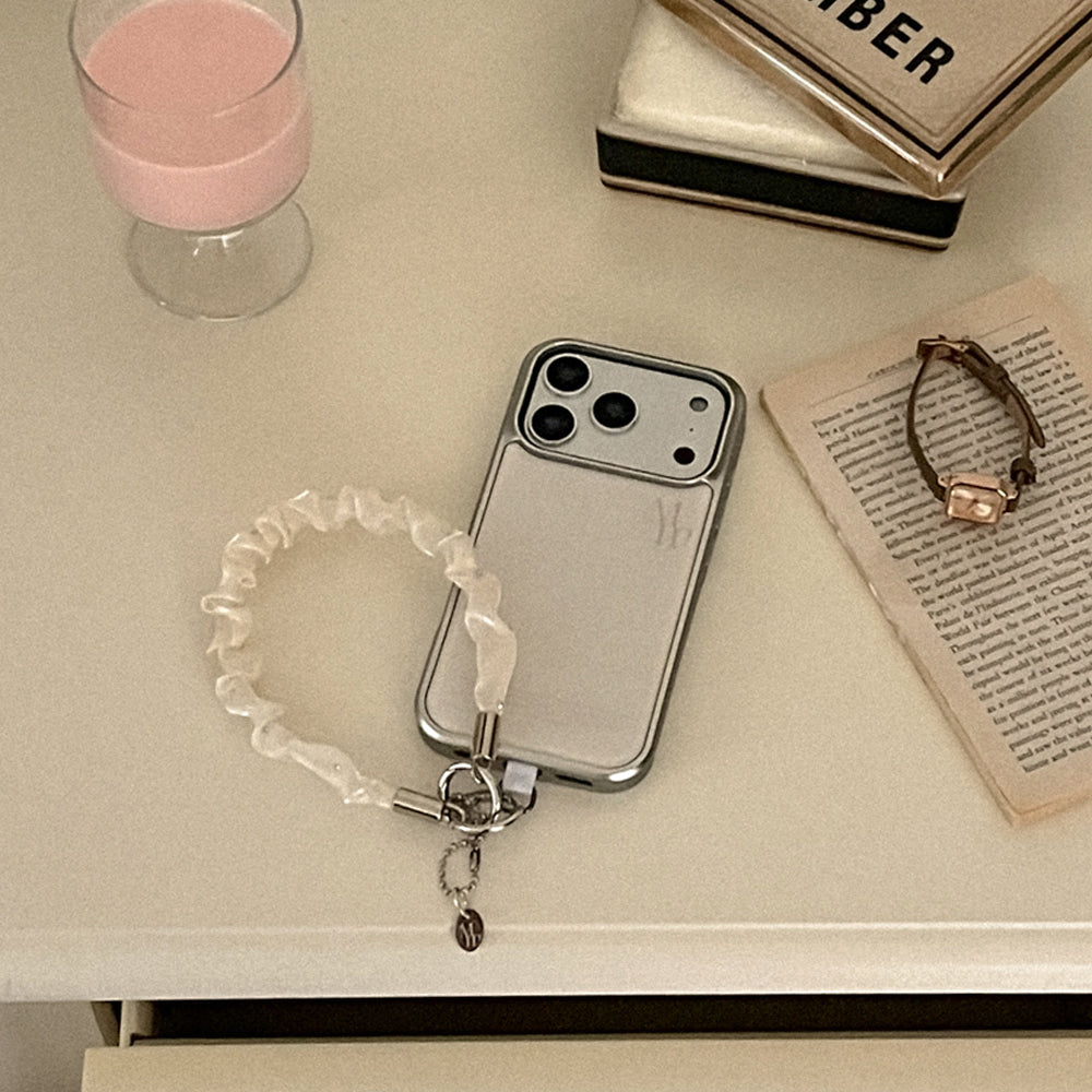 【Set】MM (Silver Bumper Case)+ Pure Silk 手機繩 (3色)