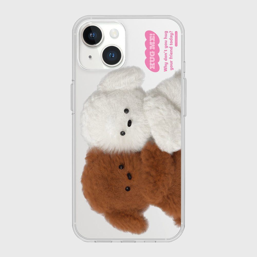 Big Hug Puppy Phone Case (Clear/Tank Clear/Clear Card Storage)