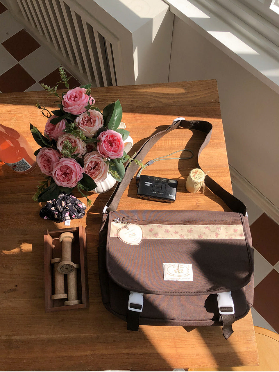 [ovuni] BON VOYAGE メッセンジャーBAG ☆Brown ovuni] BON VOYAGE メッセンジャーBAG ☆Brown (ショルダー