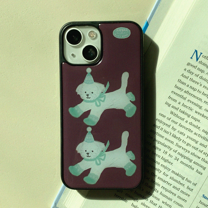 Eppah Winter Knit Maltese Brown Case (Epoxy bumper/Glass/Magsafe)