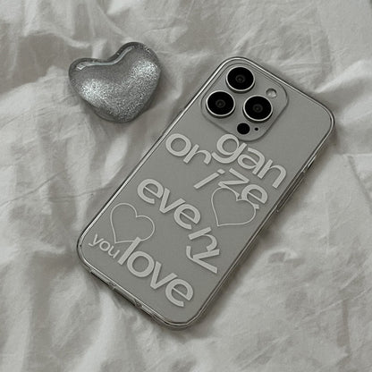 Organize Love Phone Case (Clear/Tank Clear/Clear card storage) (3色)