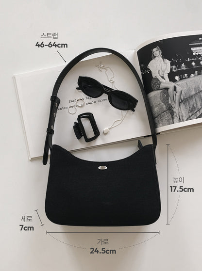 Slowand #LENTO. Classic fabric hobo bag - 2色