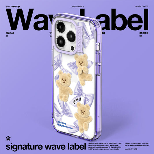 RIBBON NINI-PURPLE (Wave Label Clear Case)